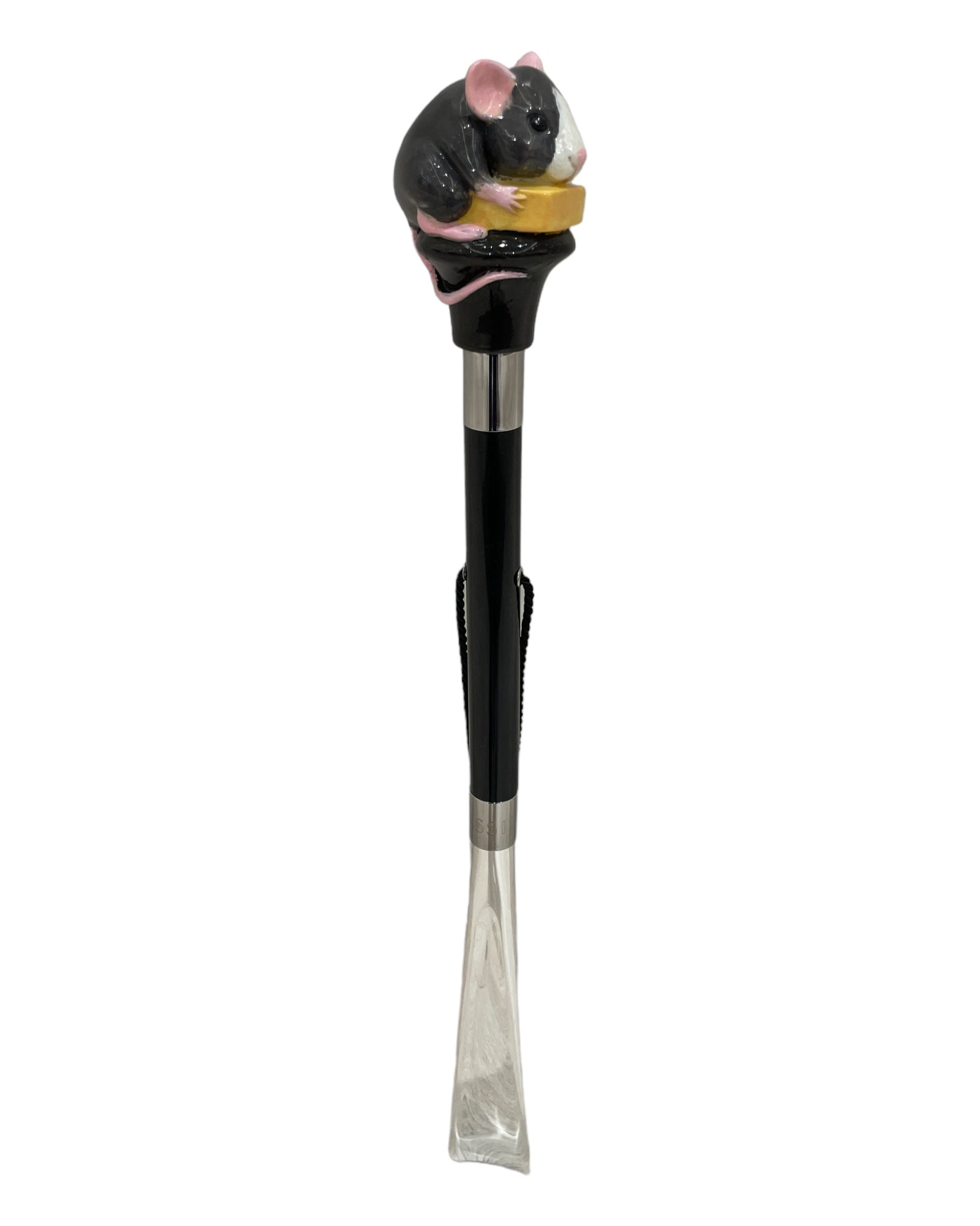 Grey Mouse with Cheese Shoehorn - Black SHOEHORN
