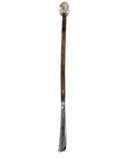 Einstein Long Handled Shoehorn - Silver/Chestnut