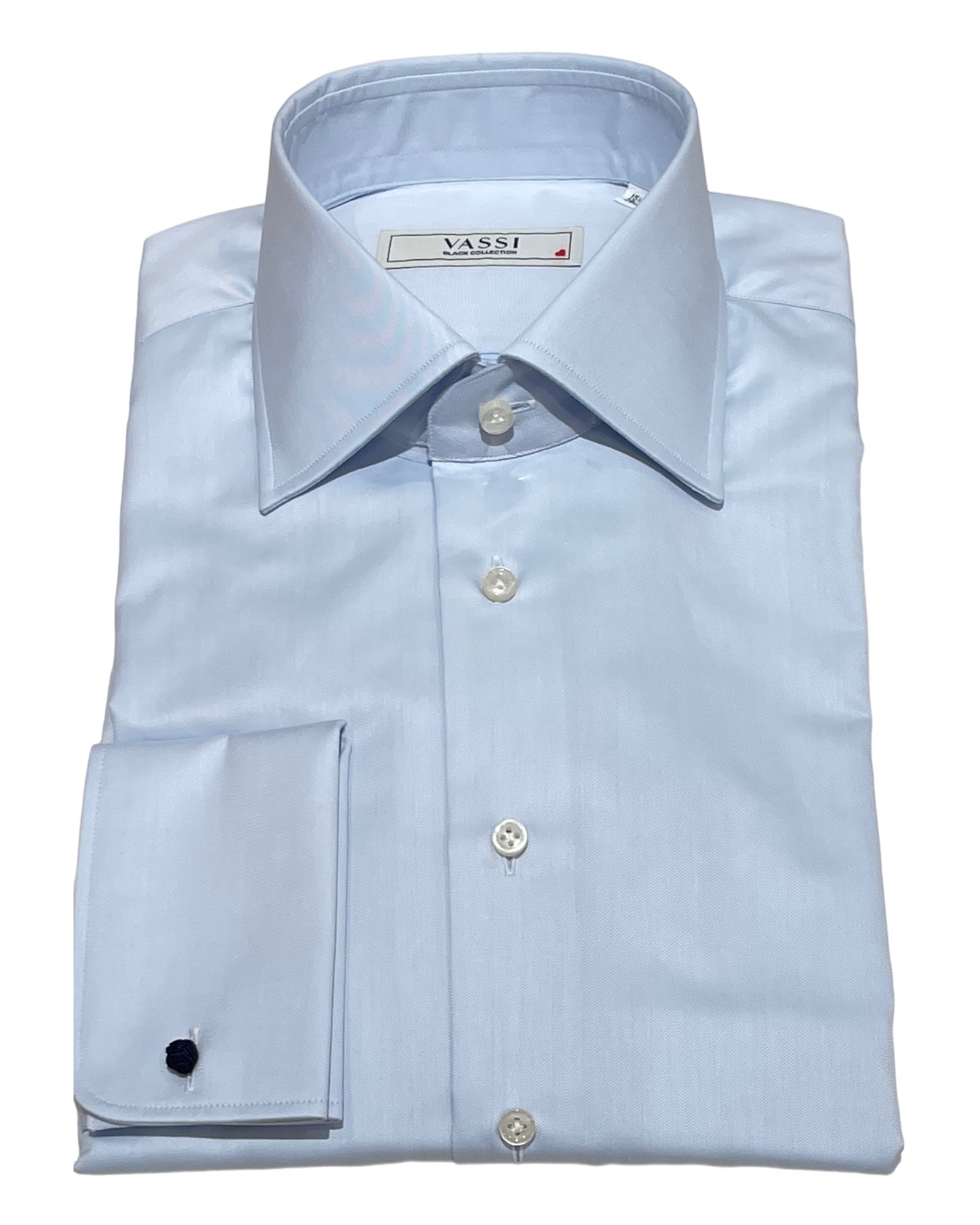 Essential Classic French Cuff Dress Shirt - Plain Blue DRESS SHIRTS15.5