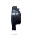 Airbrushed Hand-Dyed leather Belt with Hand Stitching - Blue BELTS46