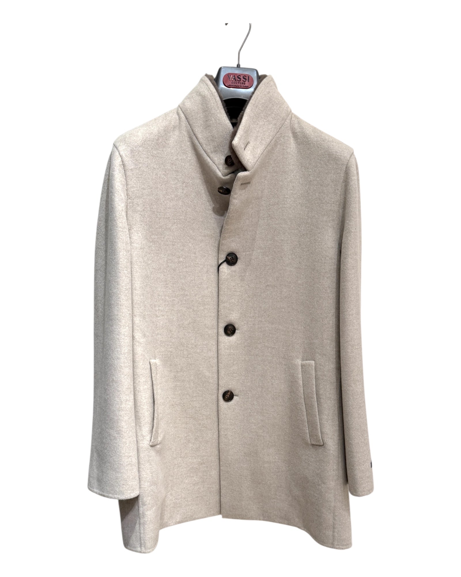 Angora Cashmere Coat with Detachable Shearling Collar - Loro Piana OUTERWEAR50 EU