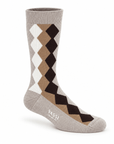 Argyle Merino Wool Socks SocksSand/Brown