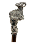 Aries Long Handled Brass Shoehorn - Silver/Chestnut SHOEHORN