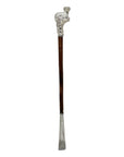 Aries Long Handled Brass Shoehorn - Silver/Chestnut SHOEHORN