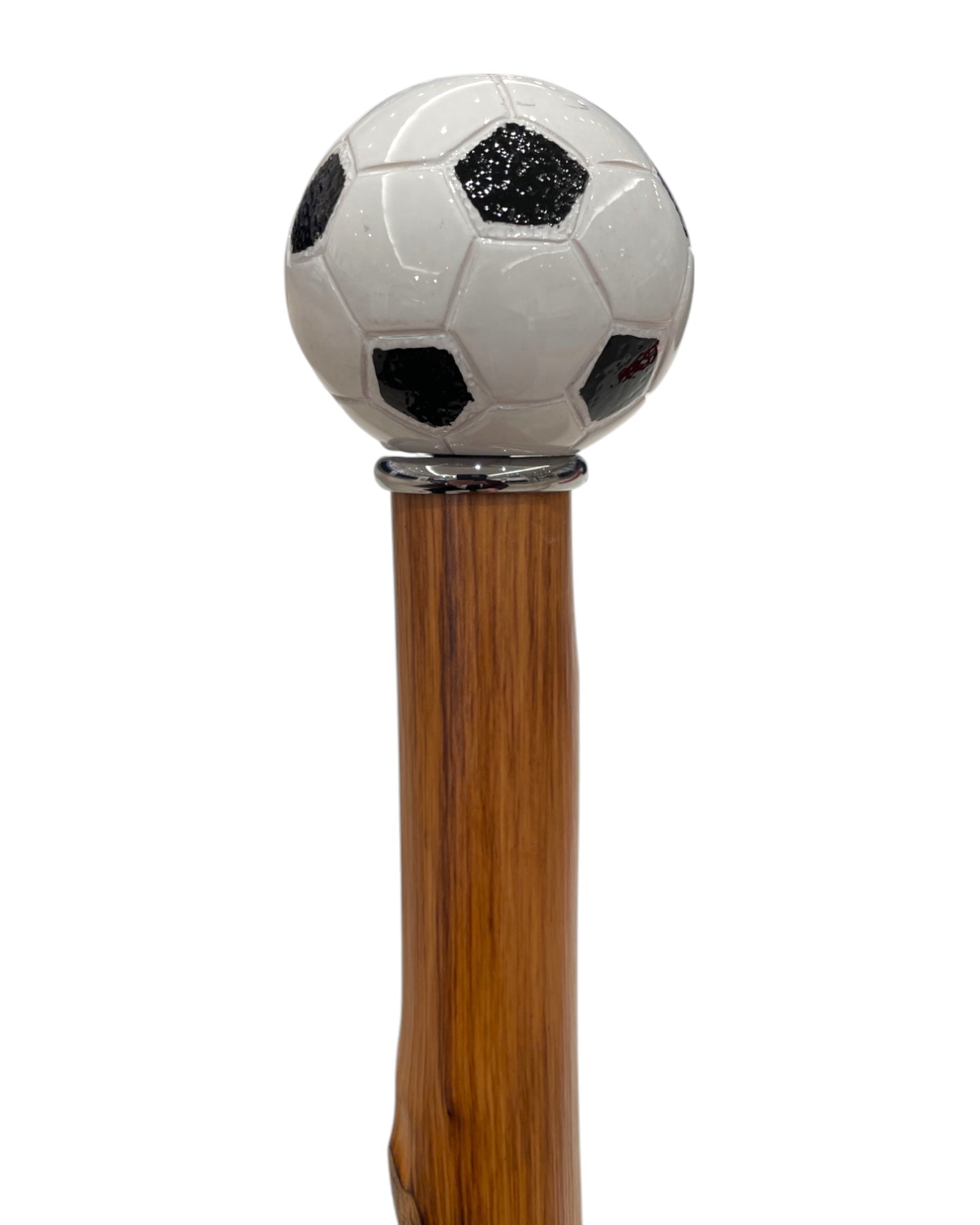 Black & White Soccer Ball Long Handled Shoehorn - Chestnut SHOEHORN