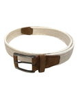 Braided Linen Belt - Off - White BELTS34
