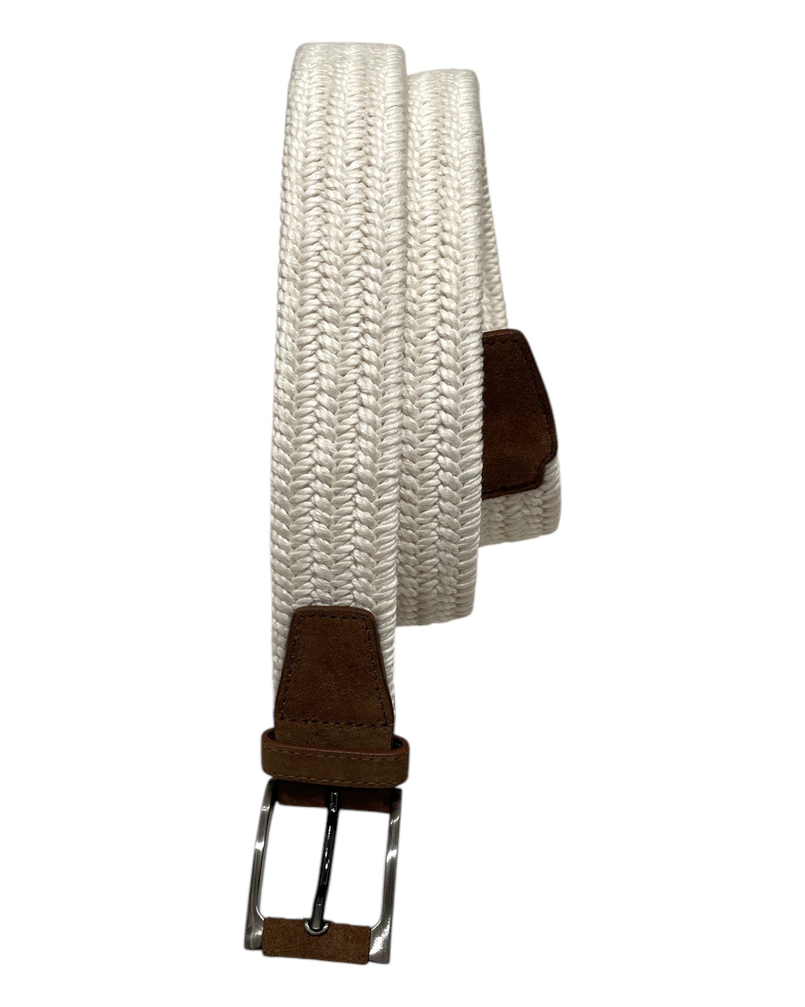 Braided Linen Belt - Off - White BELTS34