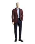 Burgundy Jersey Blazer - Loro Piana Silk Air JACKETS40R