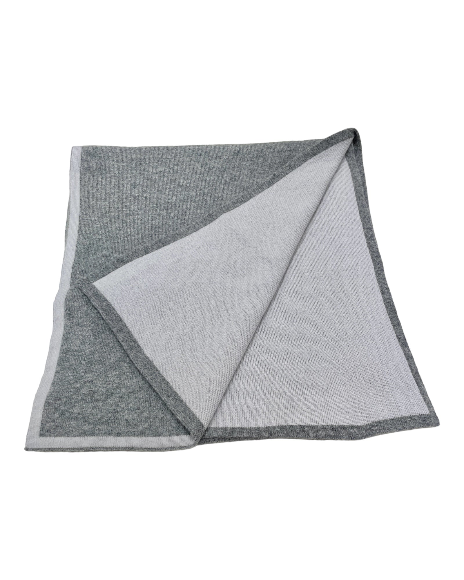 PURE CASHMERE DOUBLE FACE SCARF SCARVESCalcite-Grey Flannel