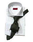 Pure Cashmere Fishbone Seven-Fold Necktie TIESDark Green
