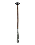 Football Decorated Long Shoehorn - Chestnut/Silver Spoon SHOEHORN