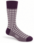 Geometric Vintage Merino Wool Socks SocksDark Purple