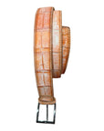 Hand Painted Alligator Belt - Apricot BELTS44