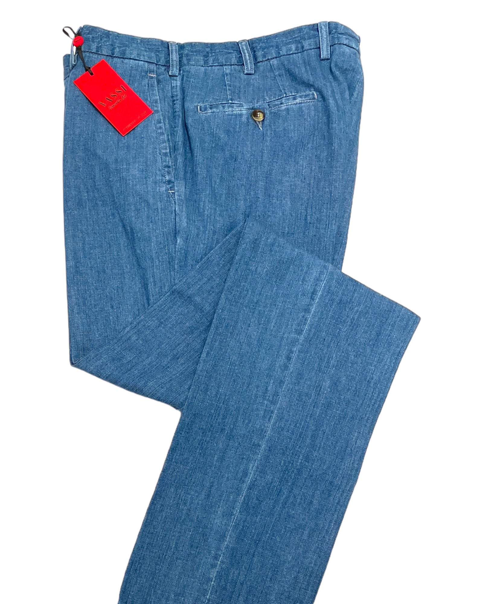 Light Weight Denim Cotton Sport Trousers - Blue CASUAL PANTS50 EU