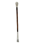 Long Handled Brass Shoehorn 1 - Silver/Chestnut SHOEHORN
