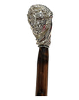 Long Handled Brass Shoehorn 1 - Silver/Chestnut SHOEHORN