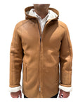 Merino Shearling Jacket with Hood - Whisky OUTERWEAR48 EU