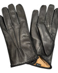 Nappa Leather Gloves with Mink Lining - Black Glove8 1/2