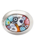 Oval Murano Glass Cufflinks - Multi Colour Cufflinks