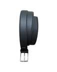 Premium Calfskin, with matching leather on both the outer and inner sides - Black BELTS46