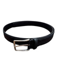 Premium Calfskin, with matching leather on both the outer and inner sides - Black BELTS46