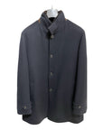Pure Cashmere 3/4 Coat with Nutria Lining - Midnight Blue OUTERWEAR50 EU