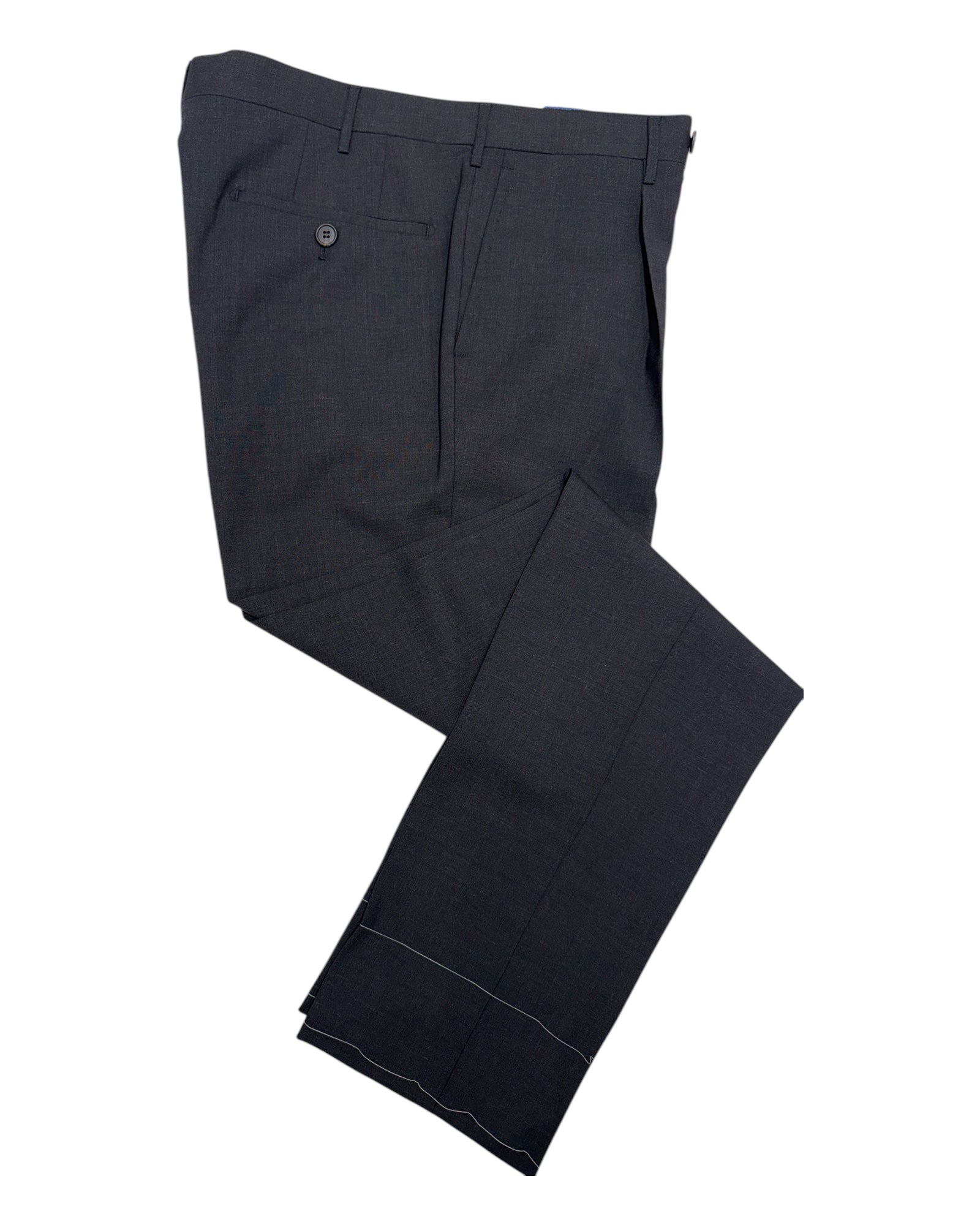 Sartorial Single Pleated Dress Pants - Charcoal Grey 56 EU