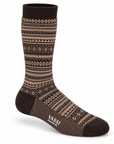 Soft-merino in Nordic -Fair Pattern SocksCAFFE/TOBACCO