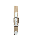 Special Fiammato Fabric Belt with Beige Nubuck Lining - Sand BELTS44