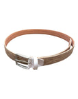 Special Fiammato Fabric Belt with Beige Nubuck Lining - Sand BELTS44