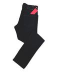 Stretch Cashmere & Cotton Jeans w/Suede Trim - Black CASUAL PANTS48 EU