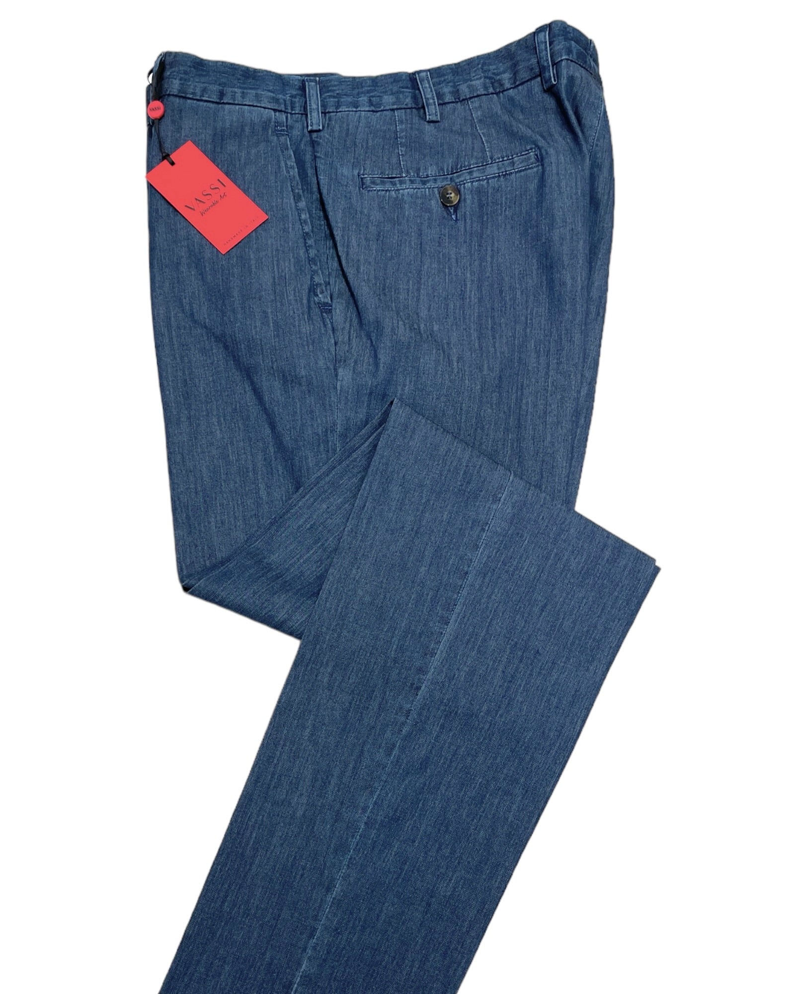 Stretch-Cotton Denim Pants - Blue CASUAL PANTS50 EU