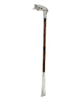 Taurus Long Handled Brass Shoehorn - Silver/Chestnut SHOEHORN