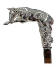 Taurus Long Handled Brass Shoehorn - Silver/Chestnut SHOEHORN