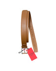 Tubular Calf Leather Belt with Bull Embossing - Caramel BELTS44