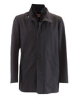 VASSI 3/4 Coat Loro Piana Storm System™ with Removable Nutria Lining - Midnight Blue OUTERWEAR50 EU