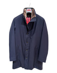 VASSI 3/4 Coat Loro Piana Storm System™ with Shearling Lining - Midnight Blue OUTERWEAR50 EU