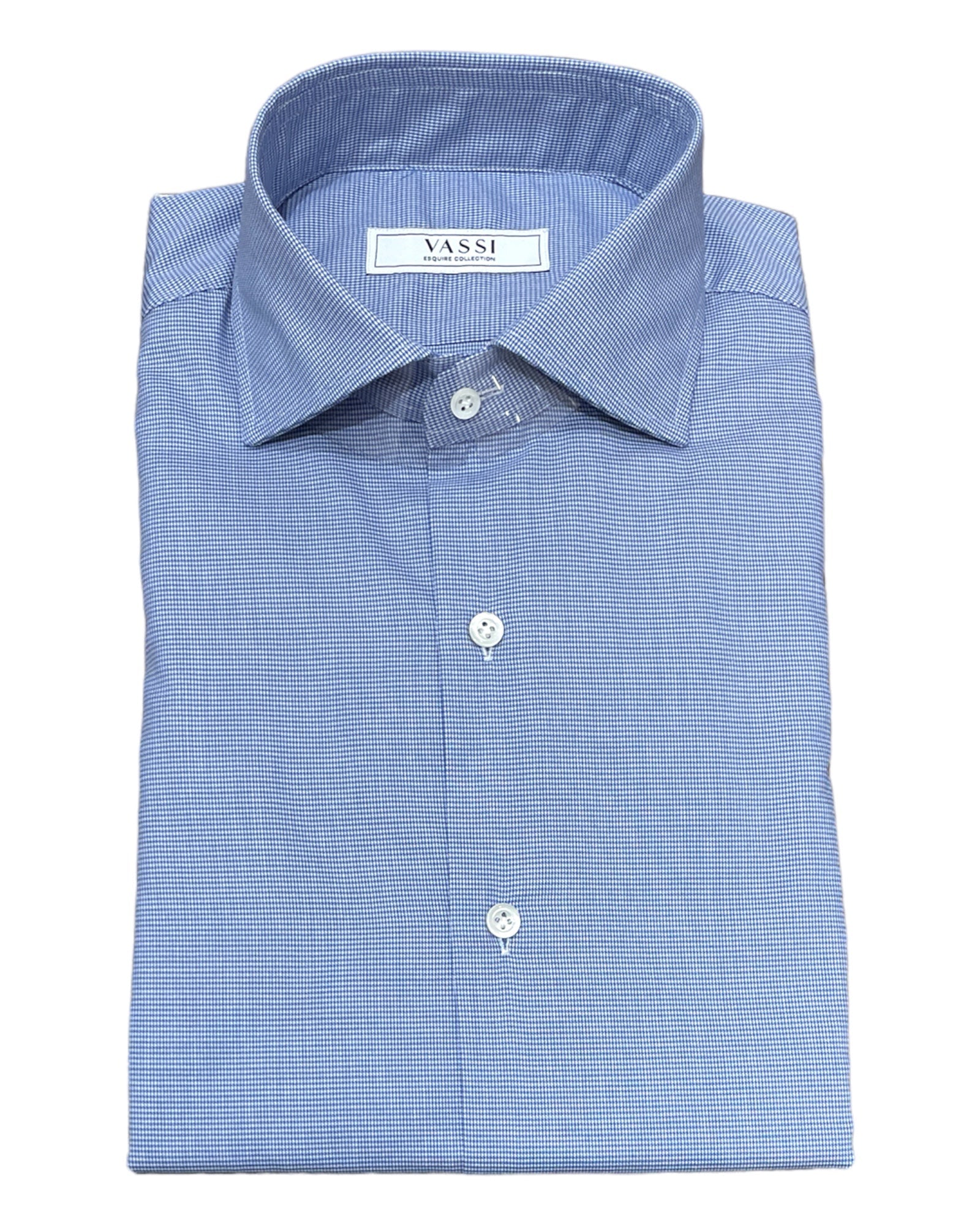 VASSI - Thomas Mason Journey Twill Shirt - Blue SPORT SHIRTSM