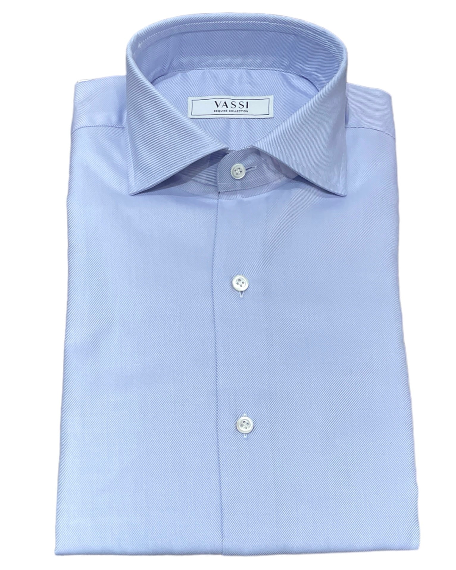 VASSI - Thomas Mason Journey Twill Shirt - Light Blue DRESS SHIRTS15