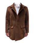Vassi Tobacco Car Coat - Loro Piana Suri Alpaca OUTERWEAR50 EU
