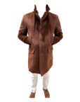 Vassi Tobacco Car Coat - Loro Piana Suri Alpaca OUTERWEAR50 EU