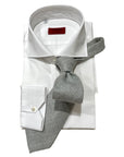 Pure Cashmere, Herringbone, Seven-Fold Tie TIESLight grey