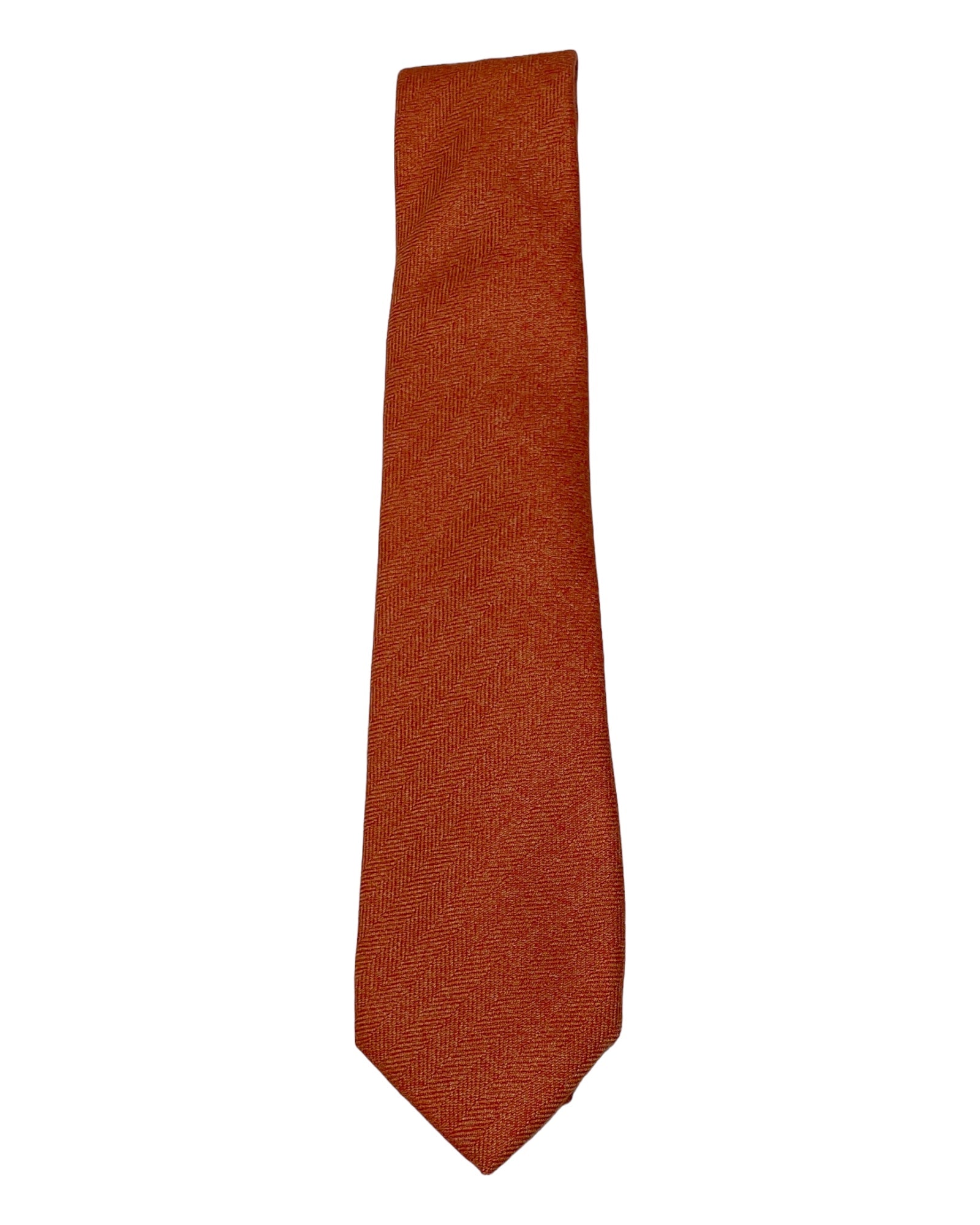 Pure Cashmere Fishbone Seven-Fold Necktie TIESOrange