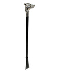 Silver Dane Long Shoehorn - Black Leather