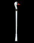 Swan Long Shoehorn - White Leather