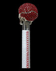Red Swarovski Crystal Skull Long Shoehorn - White Leather SHOEHORN