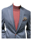 Extra Fine Merino Wool Mock Neck - Wine Melange