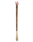 Soccer Ball Long Shoehorn - Chestnut, White & Red
