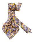 Bold Paisley Seven-Fold Satin Silk Ties TIESYellow