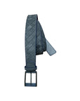 Hand-woven full-grain leather belt, lined with premium calfskin- Blue